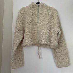 TOPSHOP half-zip fleece pullover
